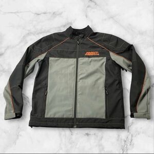 Harley Davidson Jacket Mens M Gray Soft Shell Biker Motorcycle Outdoors Riding